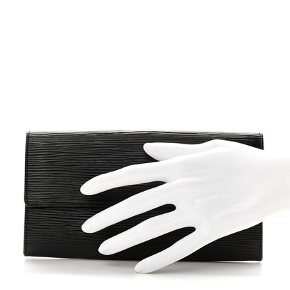 Louis Vuitton Epi Sarah Wallet Black 2 of 8