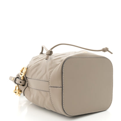 Fendi Vitello Liberty F is Fendi FF 1974 Embossed Mini Mon Tresor Bucket Bag Dove Grey 4 of 10