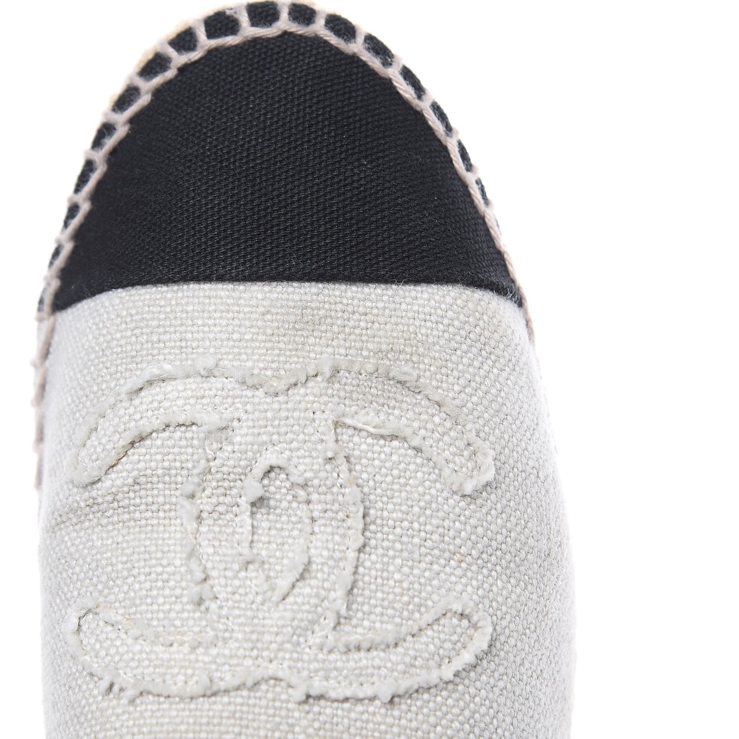 Linen CC Espadrilles 39 Beige Black