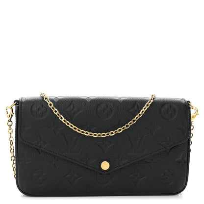 Louis Vuitton Empreinte Pochette Felicie Chain Wallet Black 1 of 10