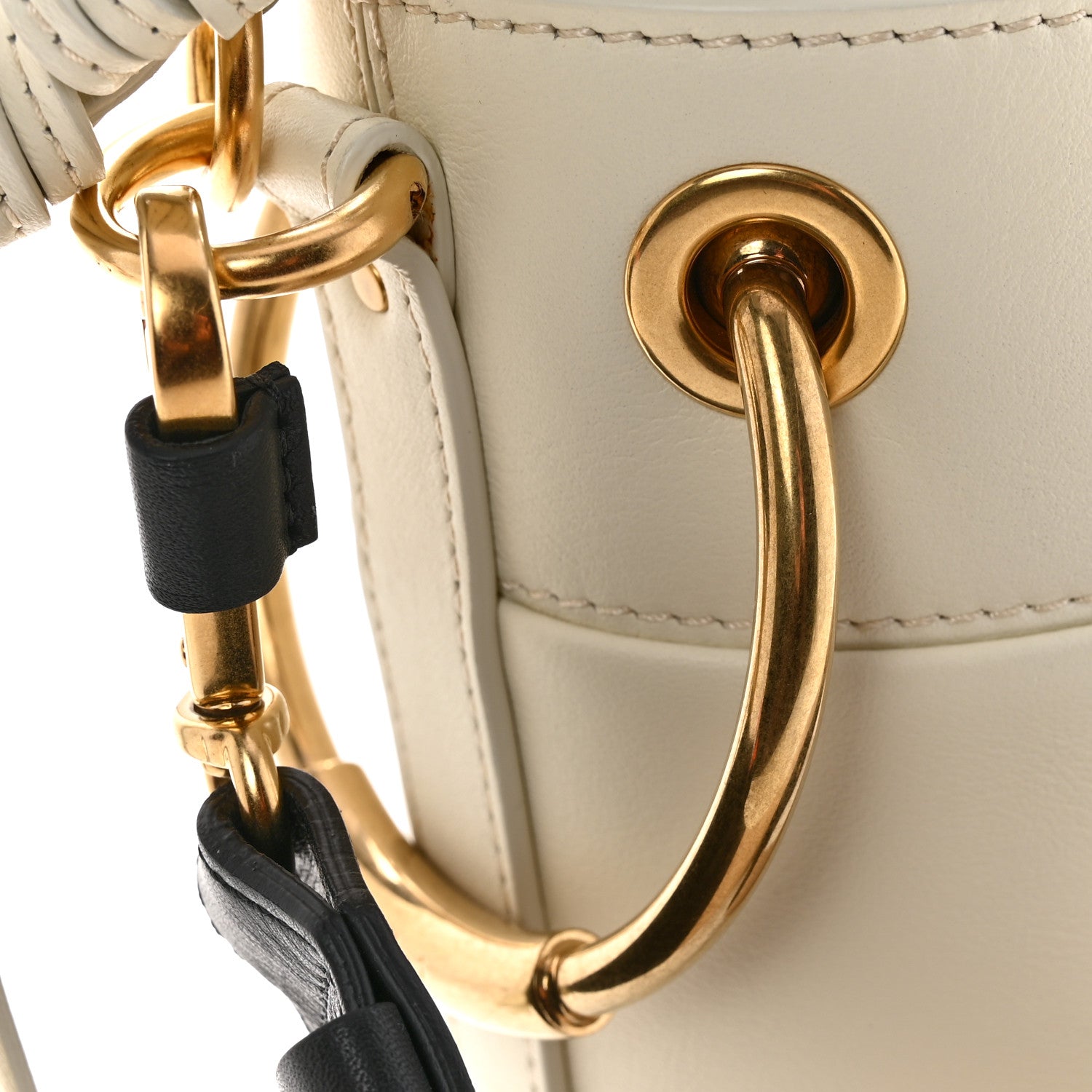 Chloe Smooth Calfskin Mini Roy Bucket Bag Natural White 11 of 12