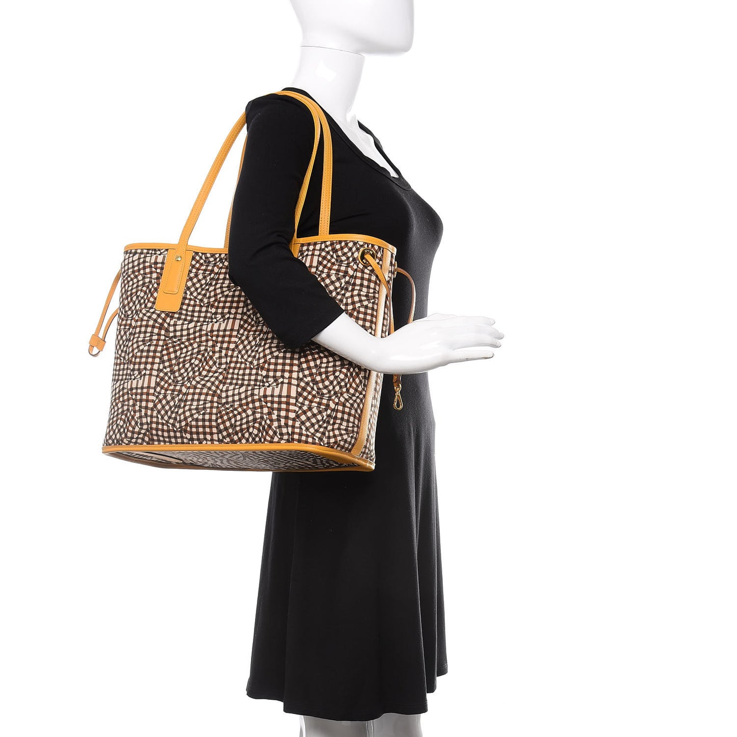 Visetos Medium Liz Reversible Shopper Tote Cognac Yellow