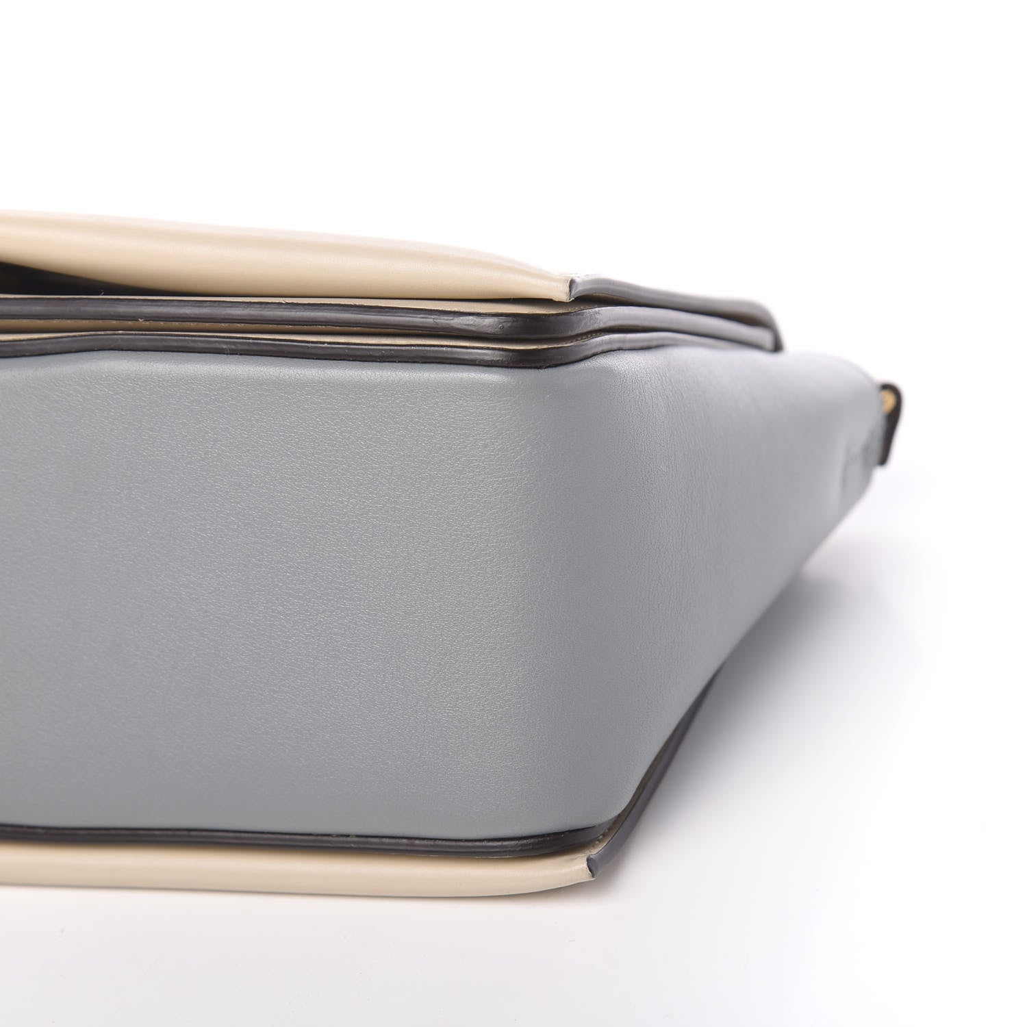 Celine Shiny Smooth Calfskin Medium Frame Shoulder Bag Grege Storm 11 of 12