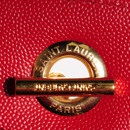 Saint Laurent Grain De Poudre Matelasse Chevron Monogramme Shopping Bag Lipstick 8 of 9