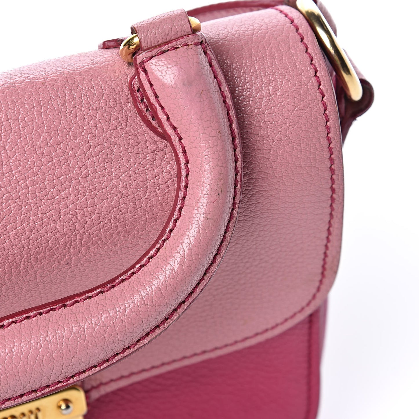 Goatskin Madras Shoulder Bag Rosa Peonia