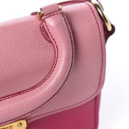 Miu Miu Goatskin Madras Shoulder Bag Rosa Peonia 10 of 10