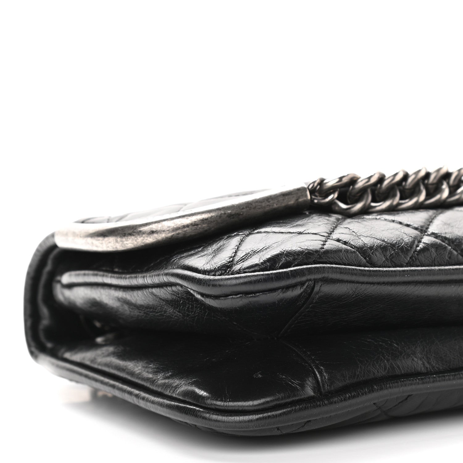 Chanel Glazed Calfskin Quilted Flap Black 9 of 11