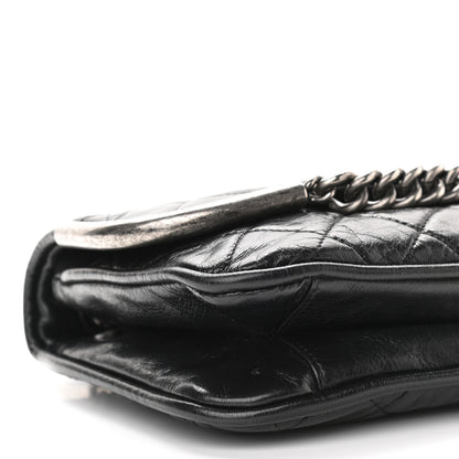 Chanel Glazed Calfskin Quilted Flap Black 9 of 11