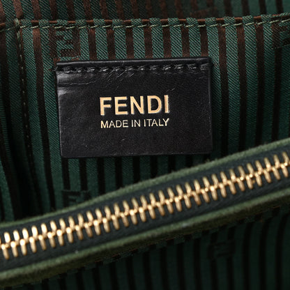 Fendi Vitello Elite Flamingo Regular 2Jours Tote Verde Prato Olive 6 of 11