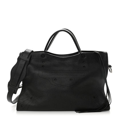 Balenciaga Veau Grana Perforated Blackout Hardware City Black 1 of 12