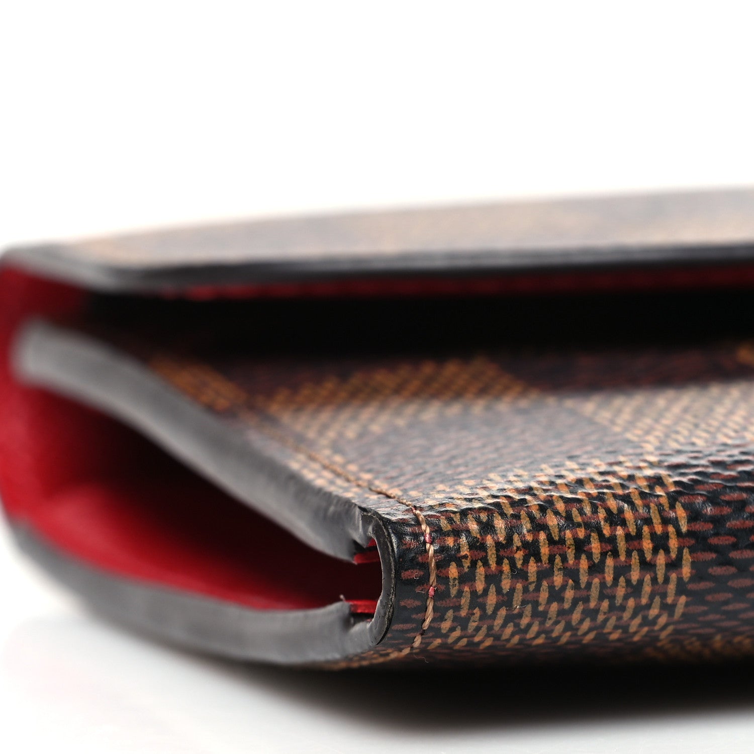 Louis Vuitton Damier Ebene Emilie Wallet Red 9 of 10