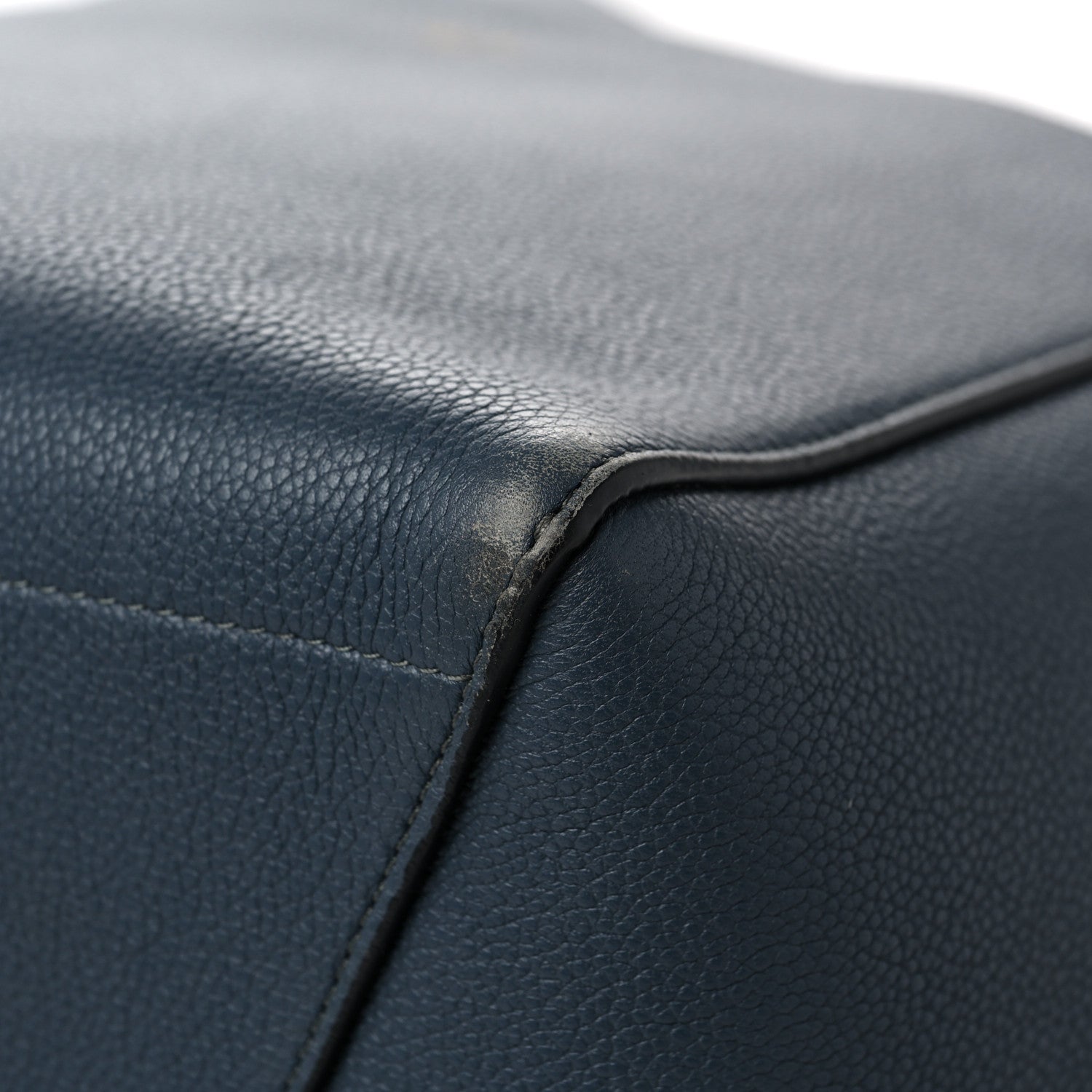 Celine Soft Grained Calfskin Sangle Bucket Bag Navy Blue 9 of 9