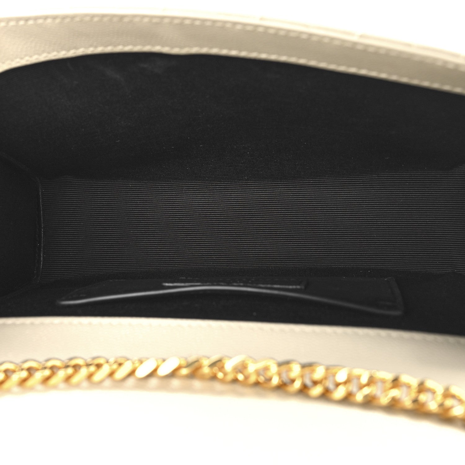 Saint Laurent Grain De Poudre Textured Mixed Matelasse Triquilt Small Monogram Satchel Crema Soft 4 of 8