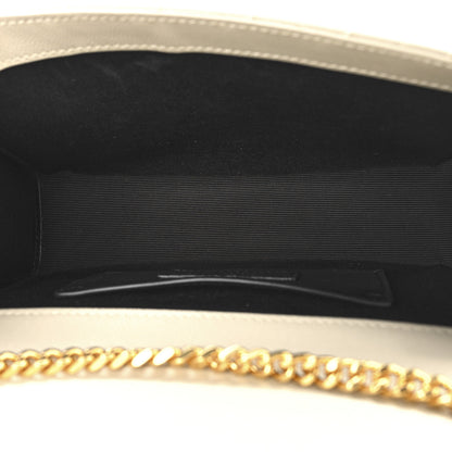 Saint Laurent Grain De Poudre Textured Mixed Matelasse Triquilt Small Monogram Satchel Crema Soft 4 of 8