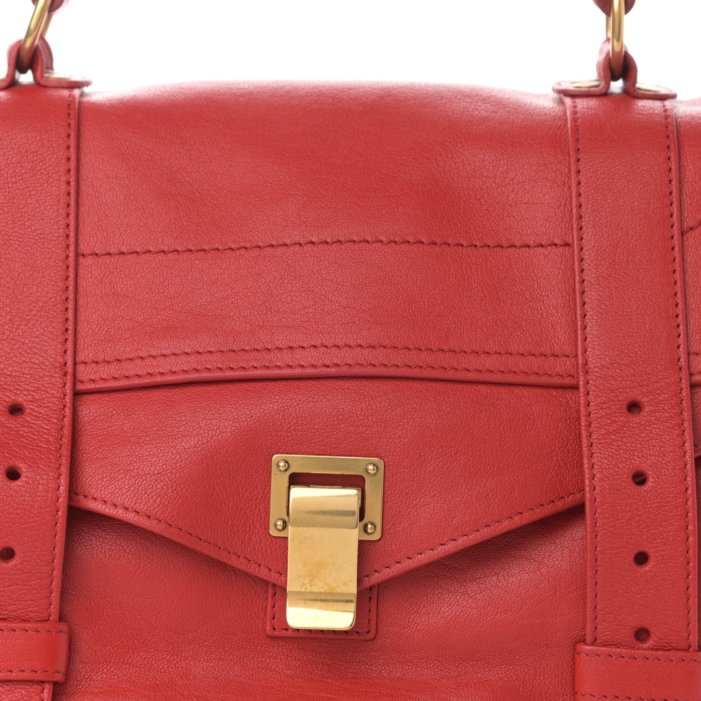 Lambskin Medium PS1 Satchel Bright Red