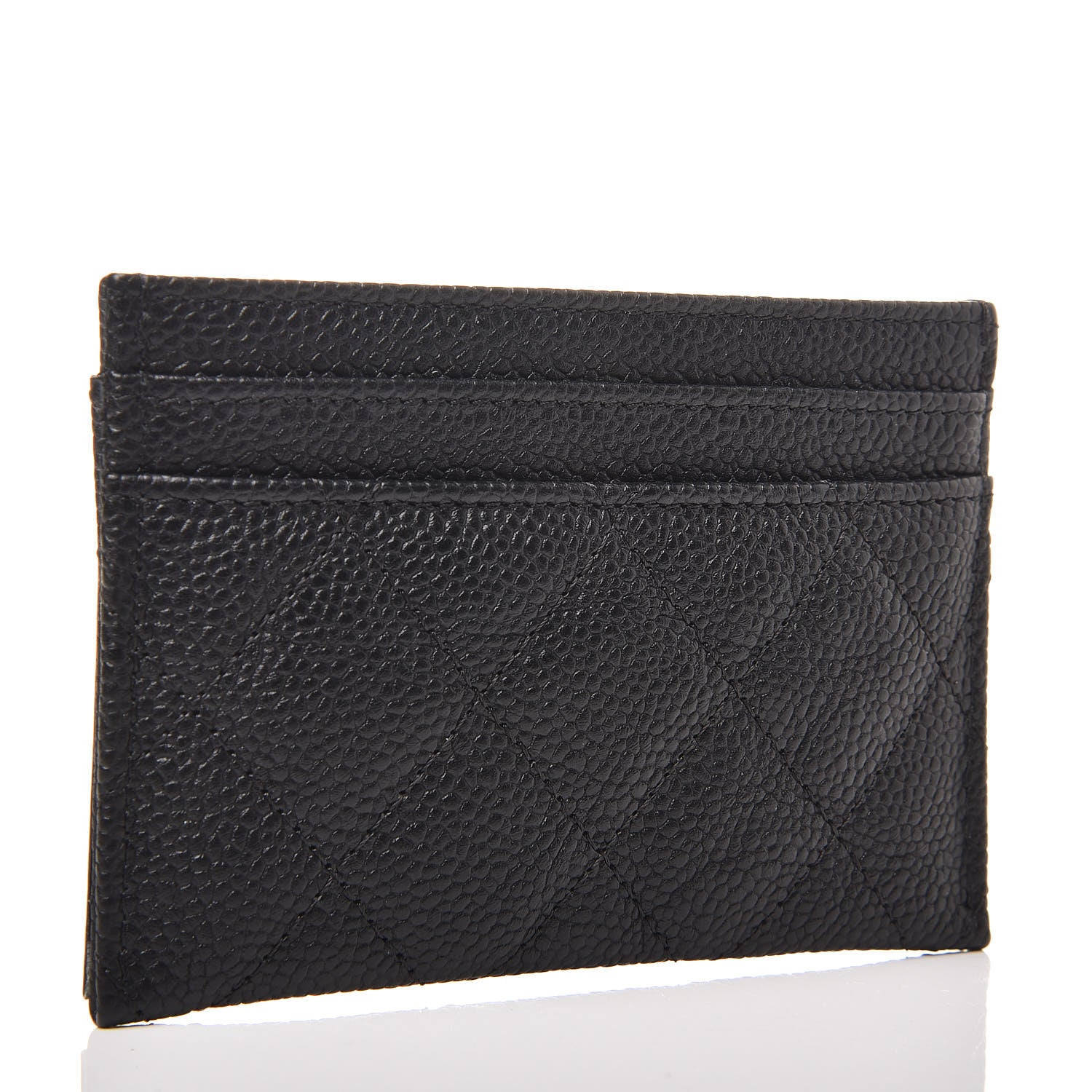 Chanel Caviar Quilted Filigree Card Holder Black 3 of 9