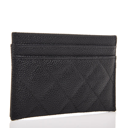 Chanel Caviar Quilted Filigree Card Holder Black 3 of 9