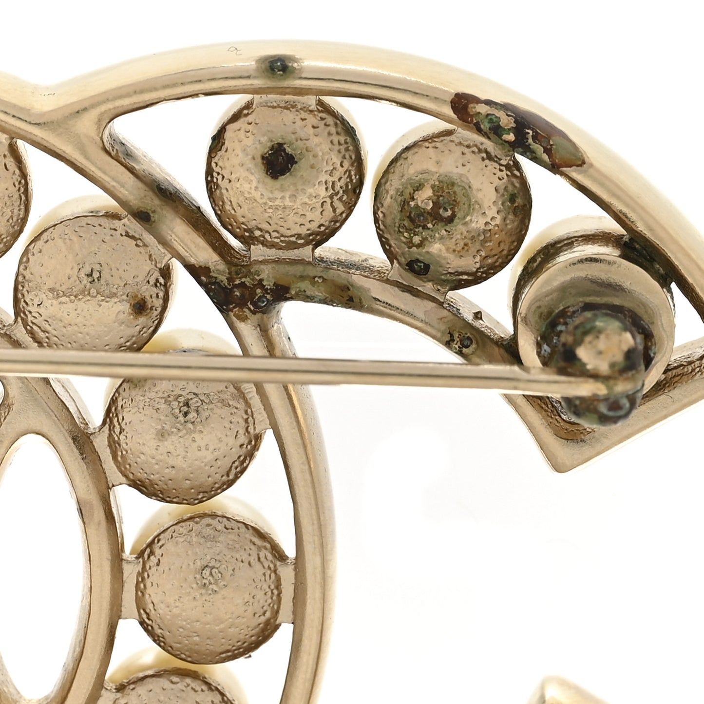Pearl CC Brooch Light Gold