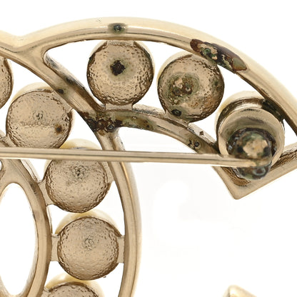 Chanel Pearl CC Brooch Light Gold 4 of 4