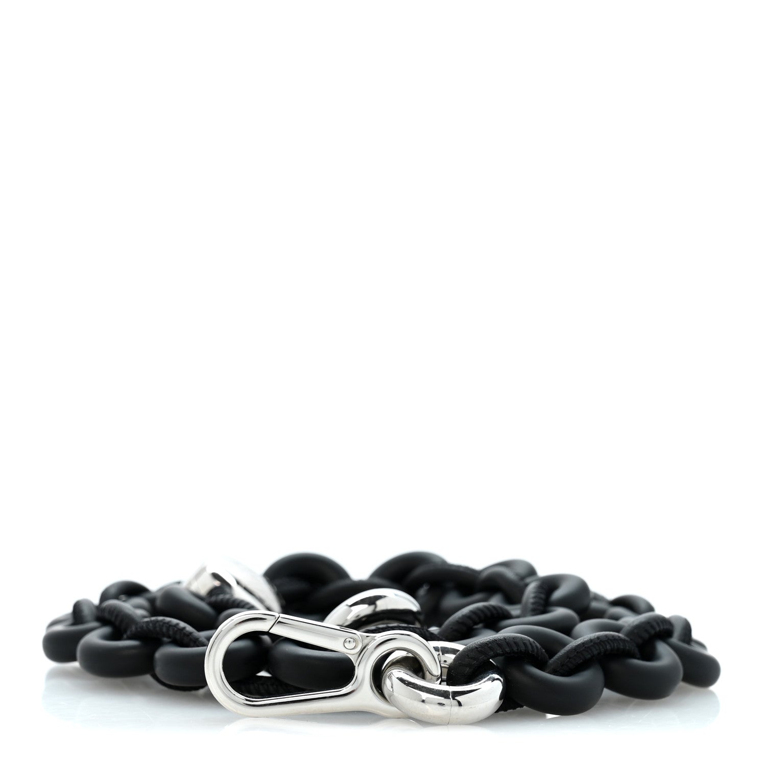 Loewe Brass Donut Chain Shoulder Strap Black Silver 1 of 5