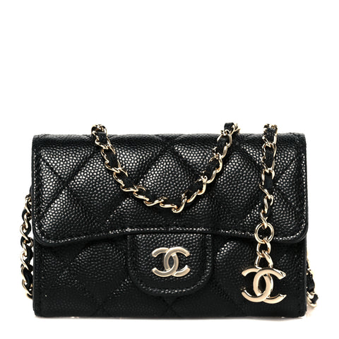 Caviar Quilted Belt Bag Black