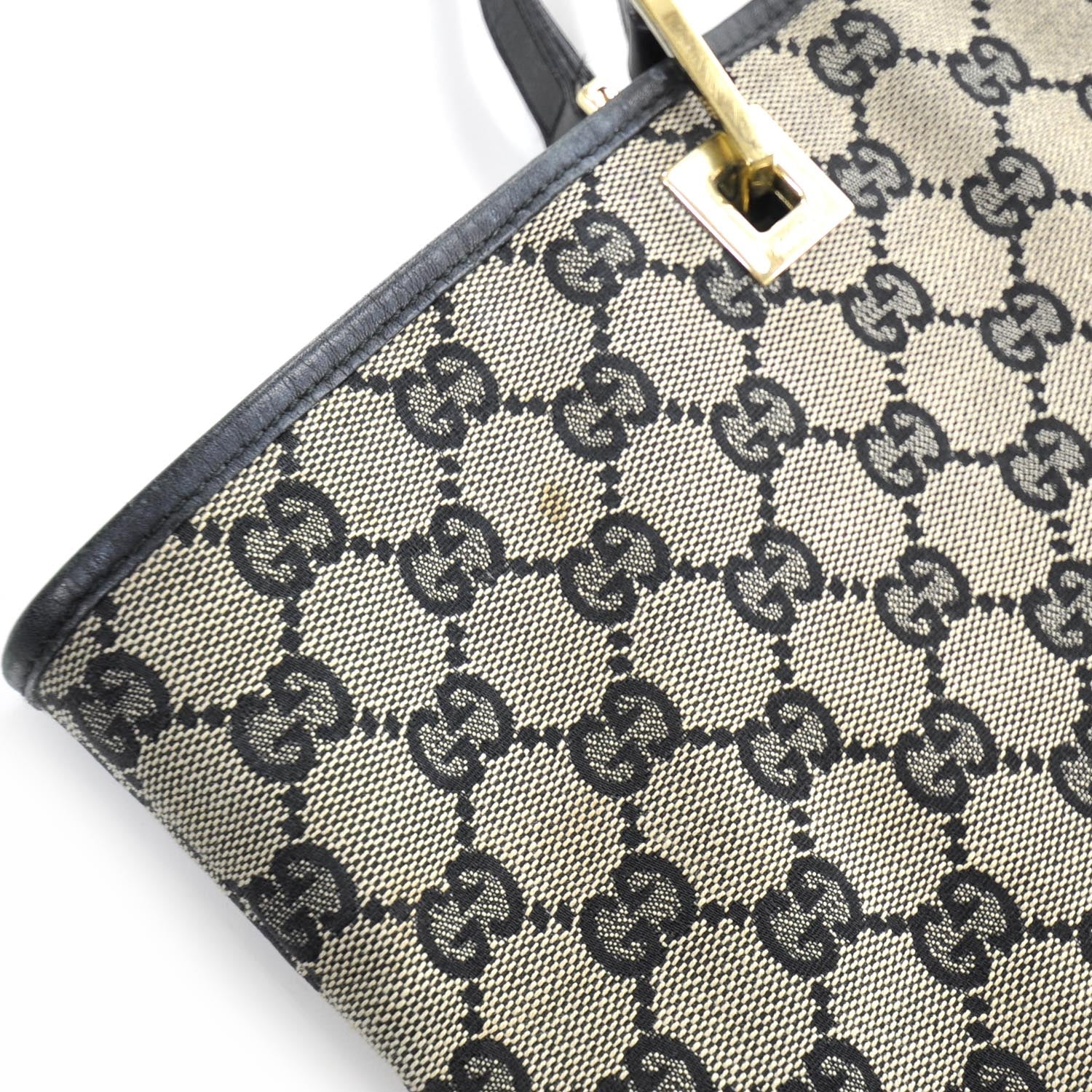 Gucci Monogram Large Bucket Tote Navy 9 of 10