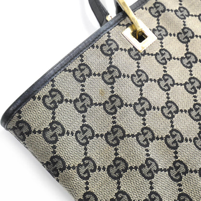 Gucci Monogram Large Bucket Tote Navy 9 of 10