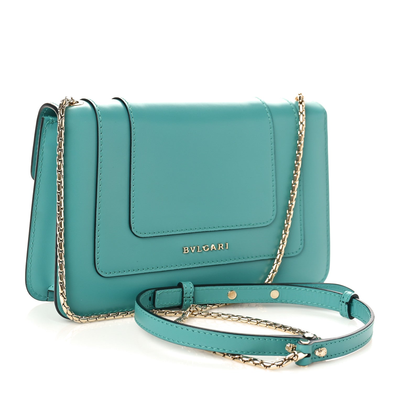 Bulgari Calfskin Serpenti Forever Shoulder Bag Emerald Green 4 of 10