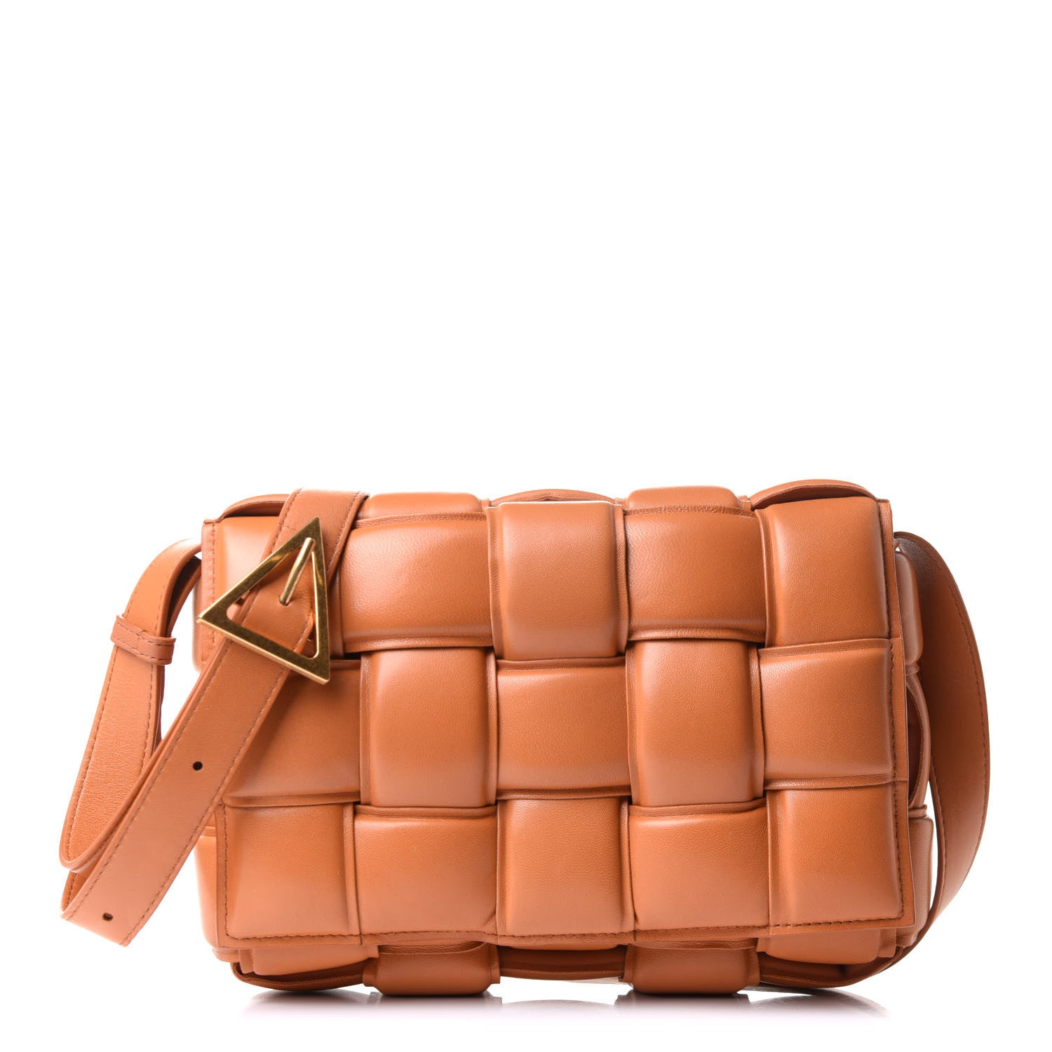 Bottega Veneta Nappa Maxi Intreccio Padded Cassette Crossbody Bag Caramel 1 of 10