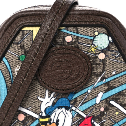 Gucci X DISNEY GG Supreme Monogram Donald Duck Interlocking G Coin Pouch Beige Multicolor New Acero 7 of 11