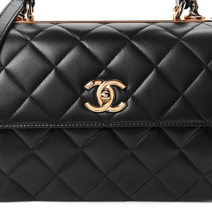 Chanel Lambskin Quilted Small Trendy CC Dual Handle Flap Bag Black 7 of 9