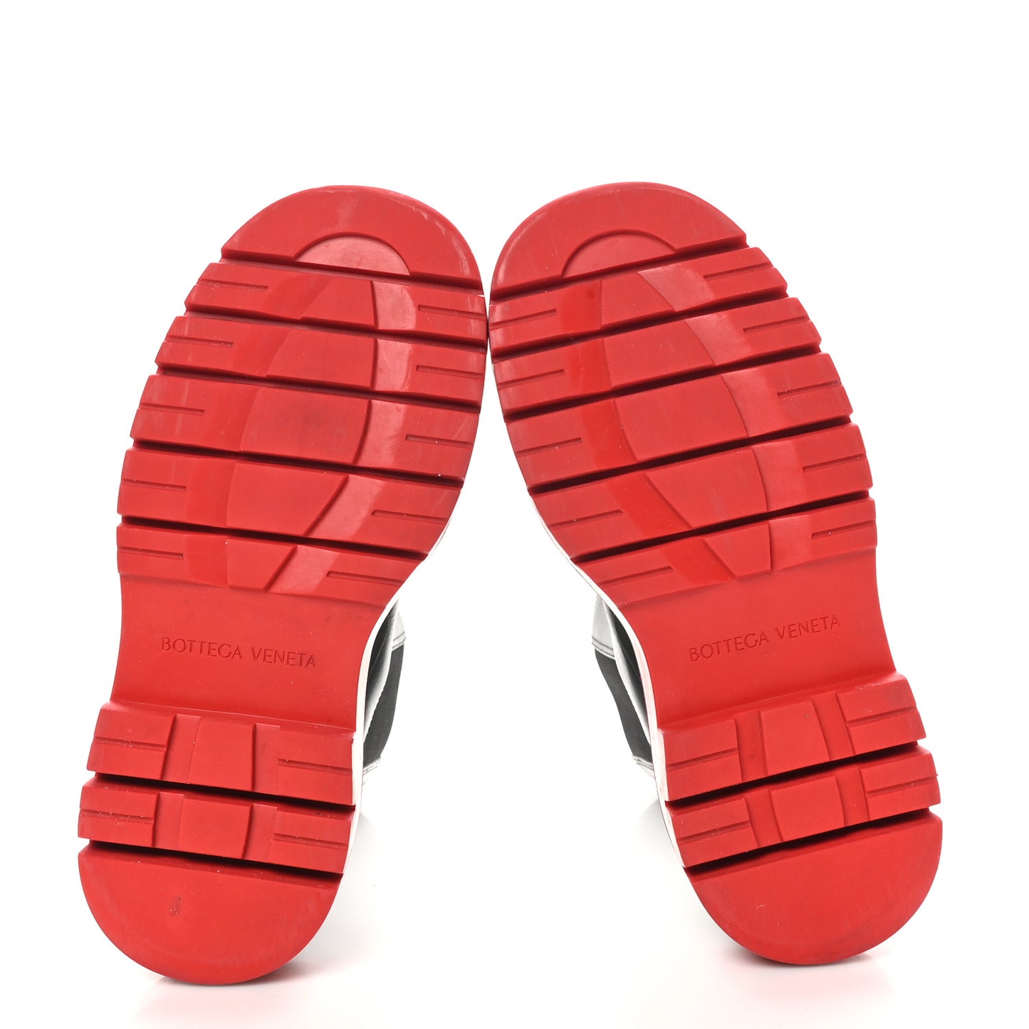 Calfskin The Tire Chelsea Boots 37 Black Bright Red