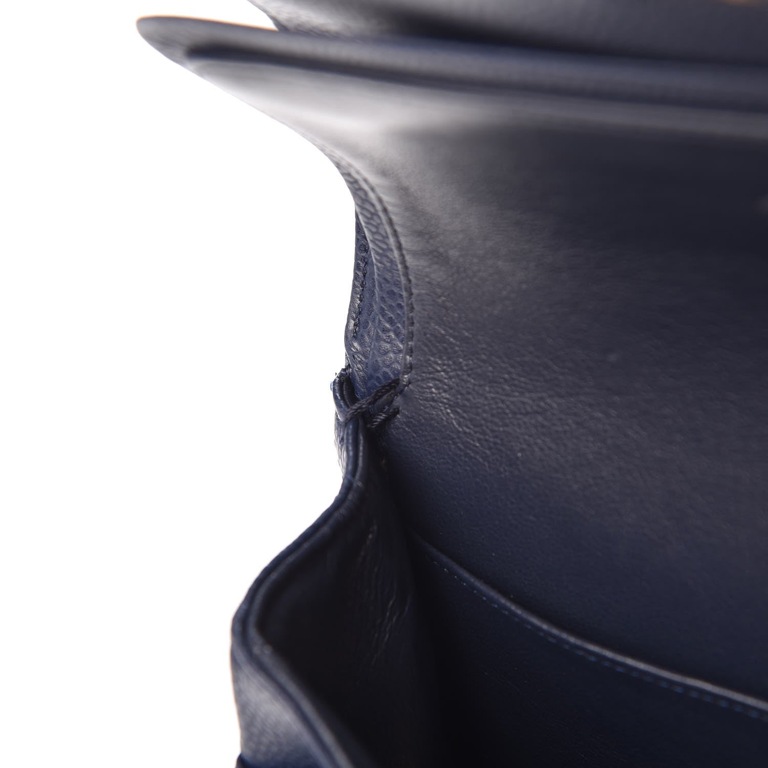 Chanel Caviar Quilted Medium Double Flap Dark Blue 9 of 11