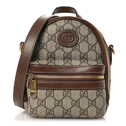Gucci GG Supreme Monogram Azalea Calfskin Retro Interlocking G Multi-Function Bag Beige Ebony Brown Sugar 1 of 14