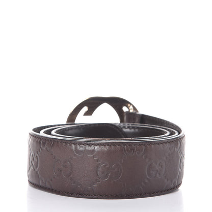 Gucci Guccissima Signature Interlocking G 40mm Belt 80 32 Dark Brown 4 of 13