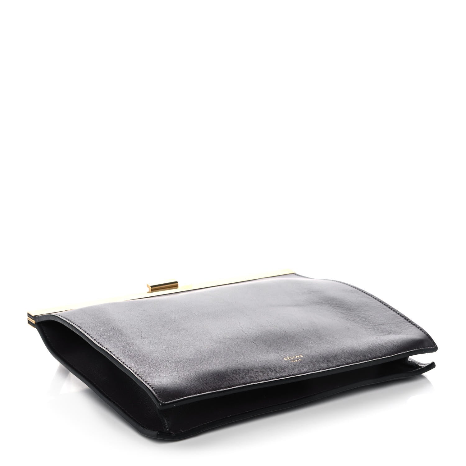 Celine Smooth Calfskin Mini Clasp Bag Black 4 of 13