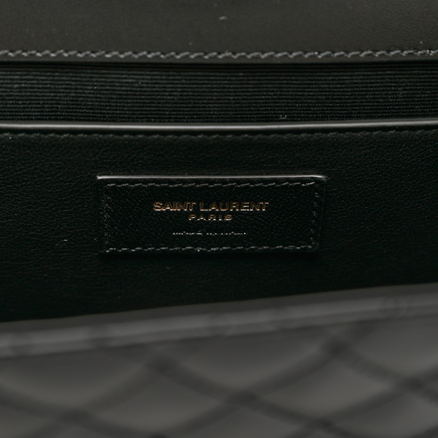 Lambskin Mixed Matelasse Triquilt Medium Monogram Satchel Black