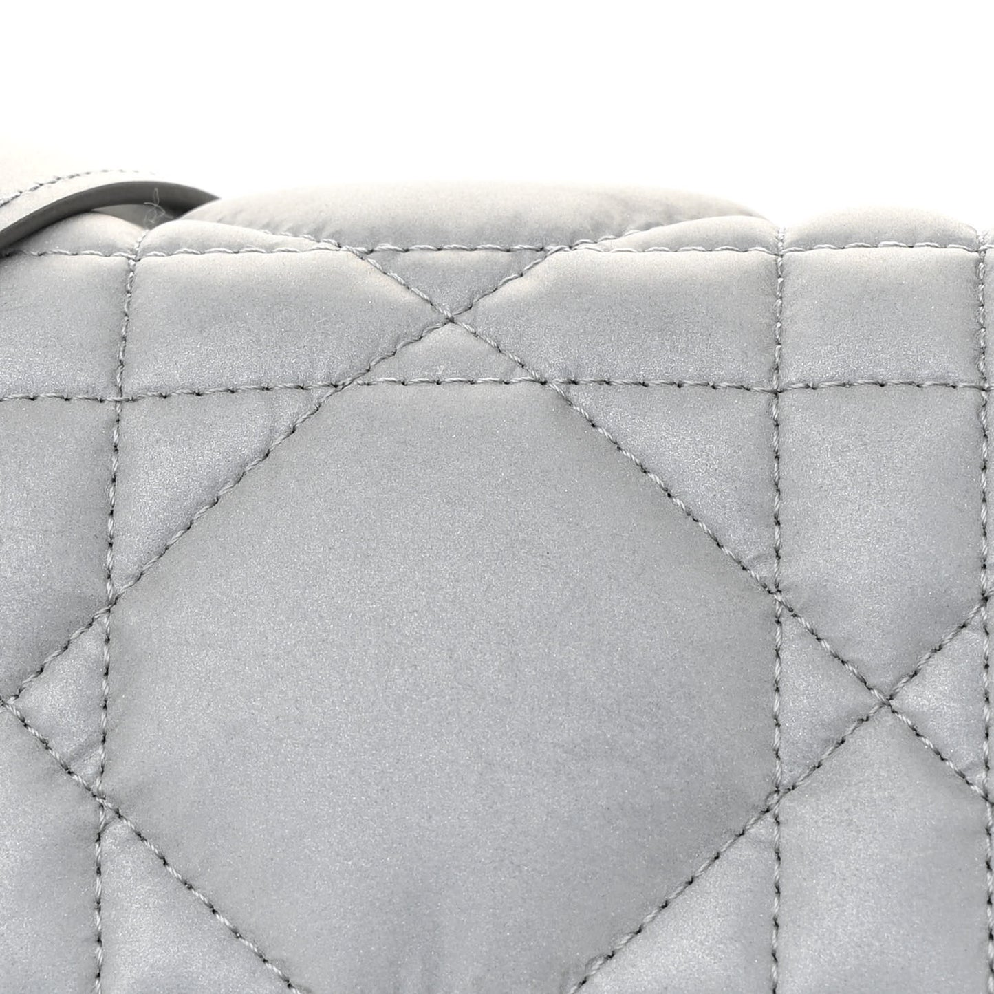 Calfskin Macrocannage Small Diorcamp Messenger Argent