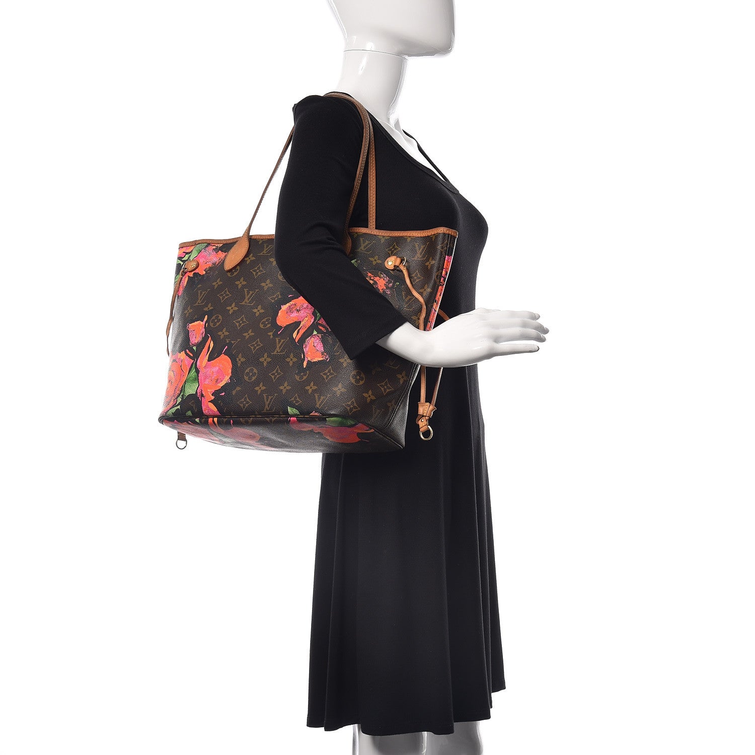 Louis Vuitton Monogram Roses Neverfull MM 2 of 37