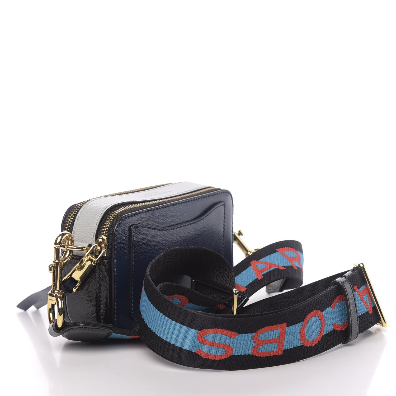 Marc Jacobs Saffiano Small Snapshot Camera Bag Navy Multicolor 2 of 9