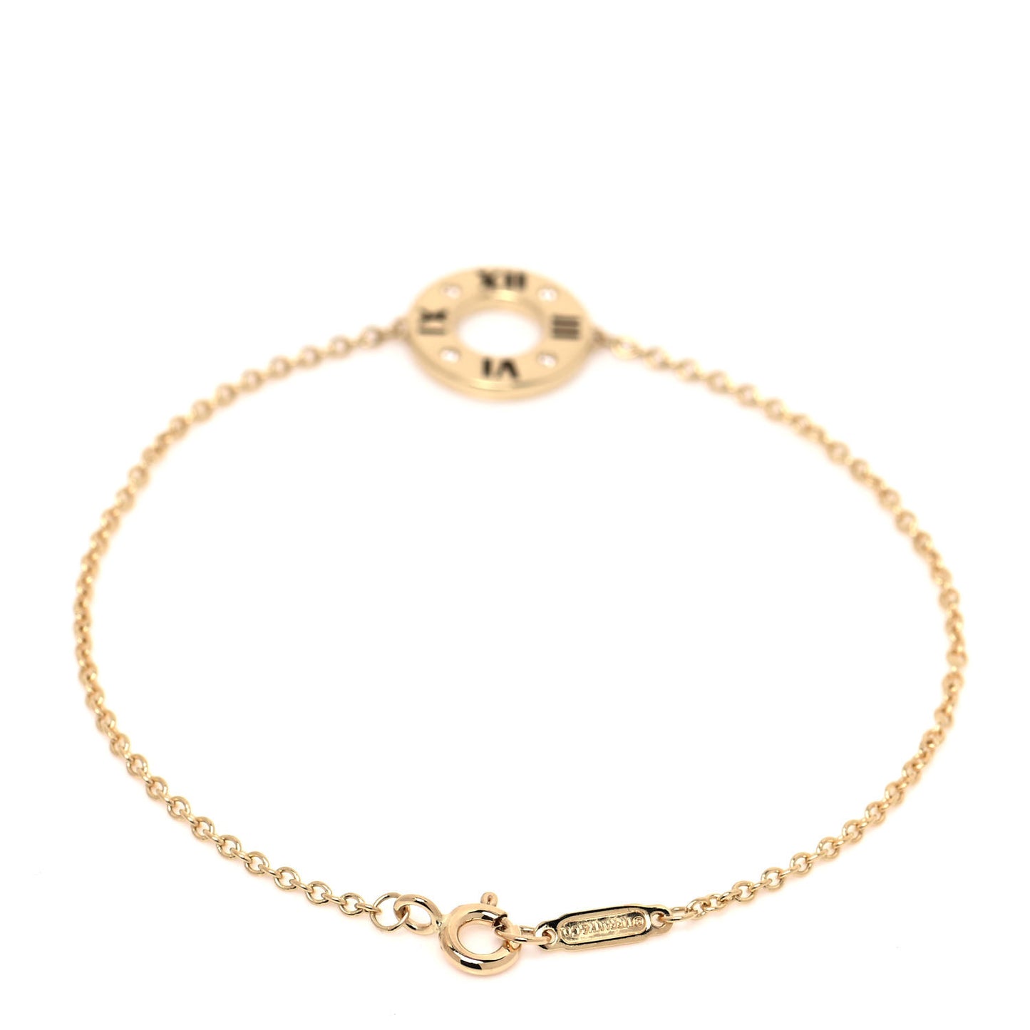 18K Yellow Gold Diamond Atlas Pierced Bracelet