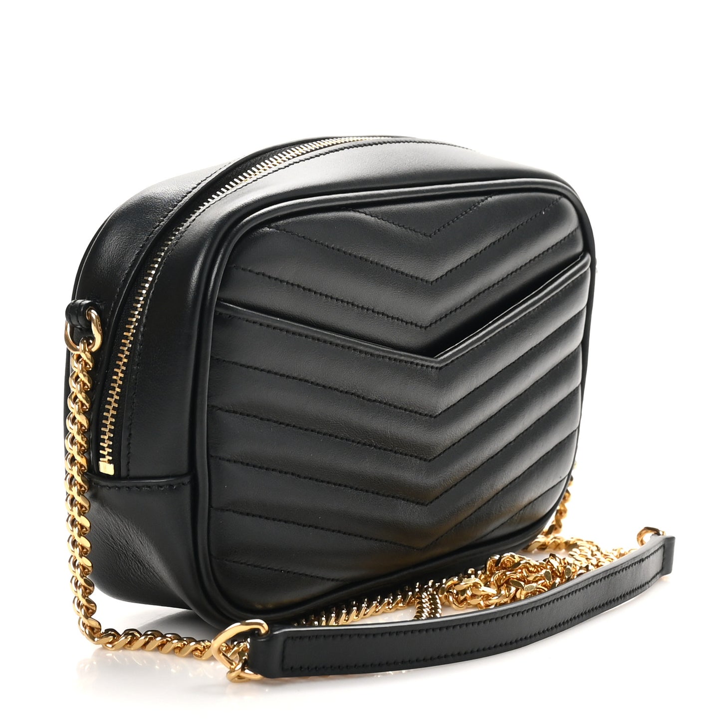 Calfskin Matelasse Monogram Mini Lou Camera Bag Black
