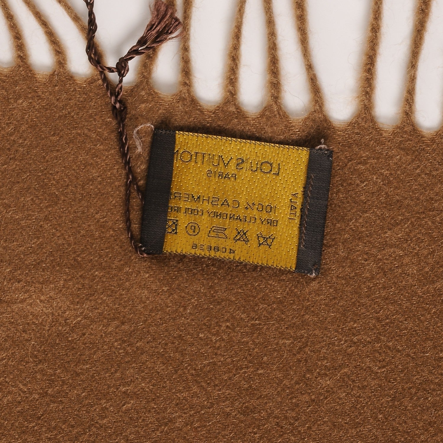 Louis Vuitton Cashmere Jhelam Stole Caramel 4 of 8