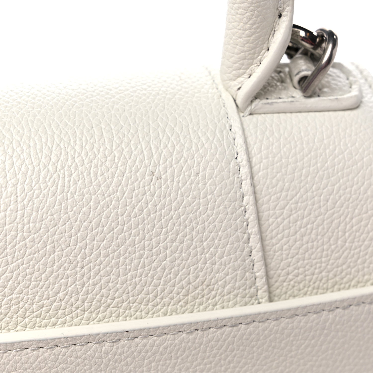 Balenciaga Grained Calfskin Small Hourglass Top Handle Bag White 15 of 15