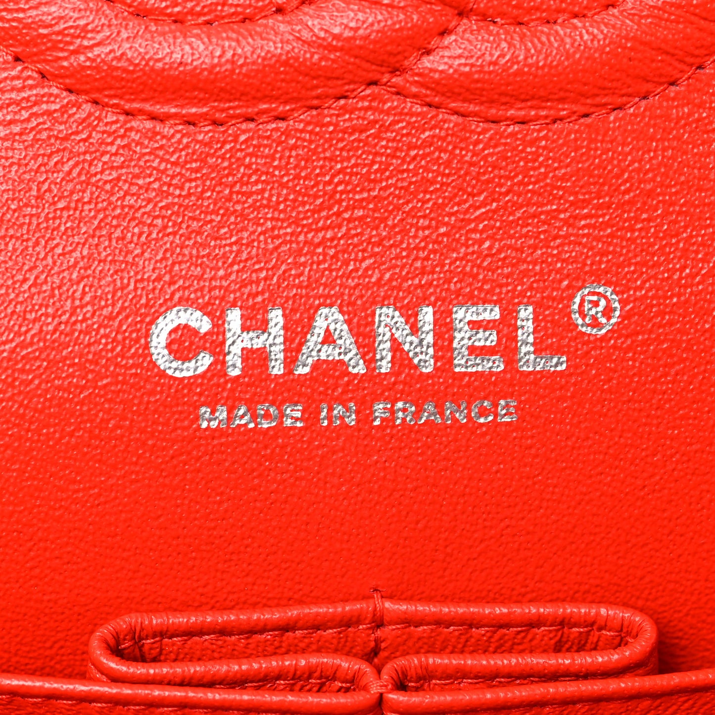 Patent Calfskin Quilted Medium Double Flap Red