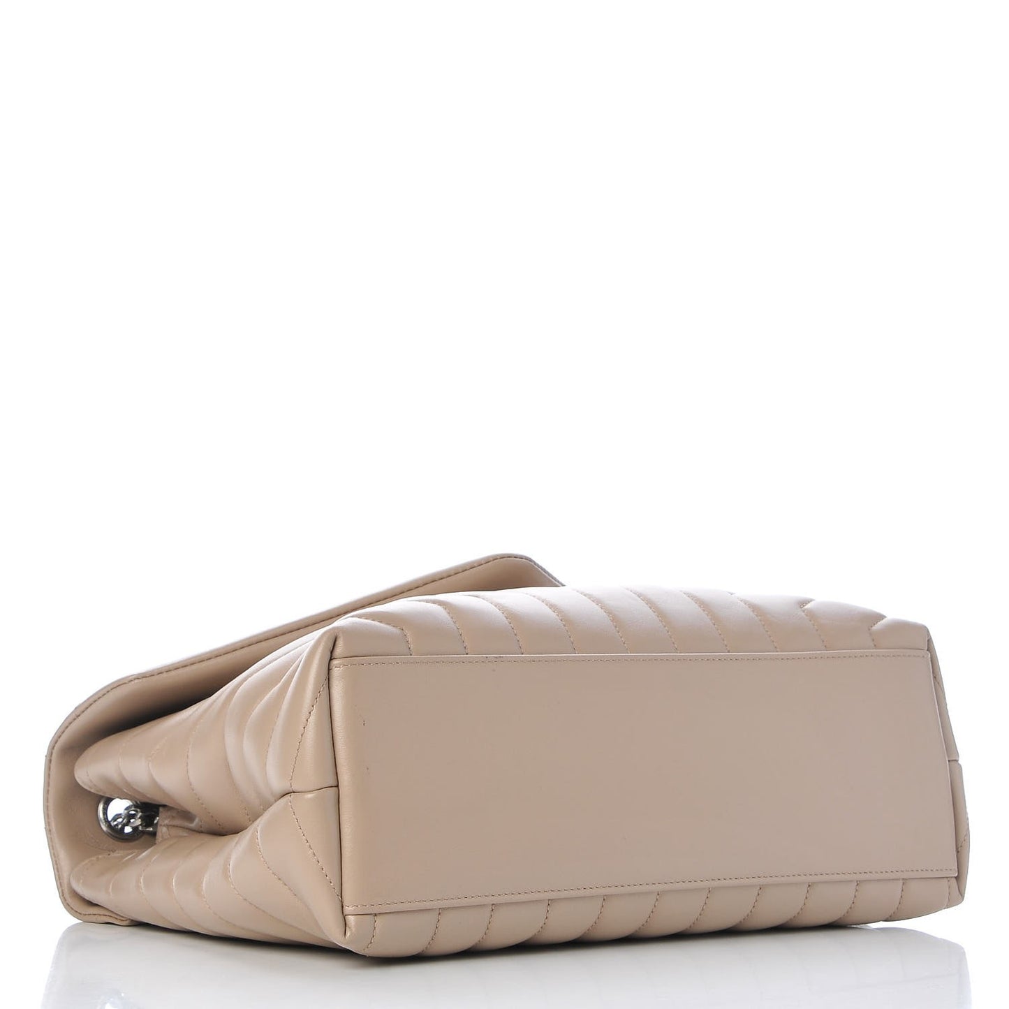 Calfskin Y Quilted Monogram Medium Loulou Chain Satchel Dark Beige