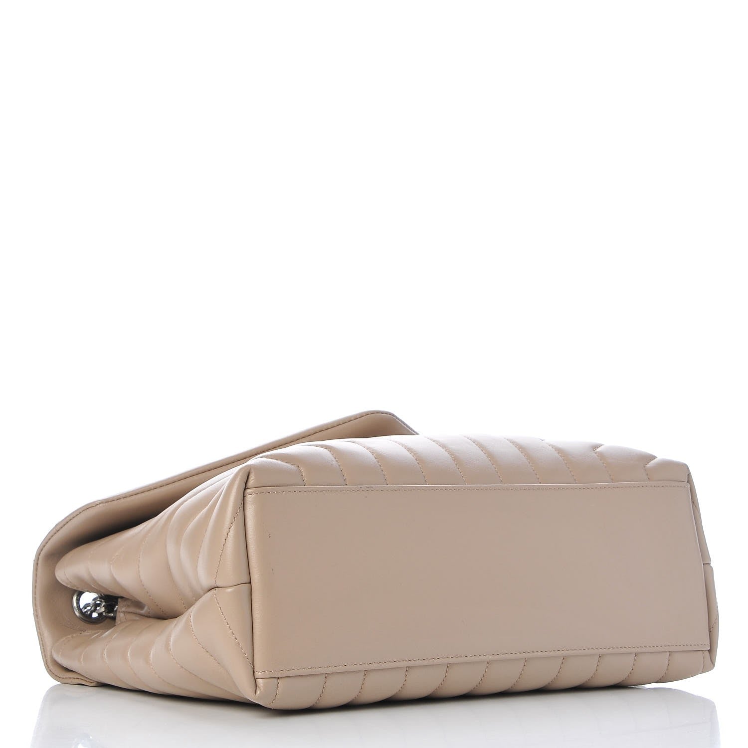 Saint Laurent Calfskin Y Quilted Monogram Medium Loulou Chain Satchel Dark Beige 5 of 9