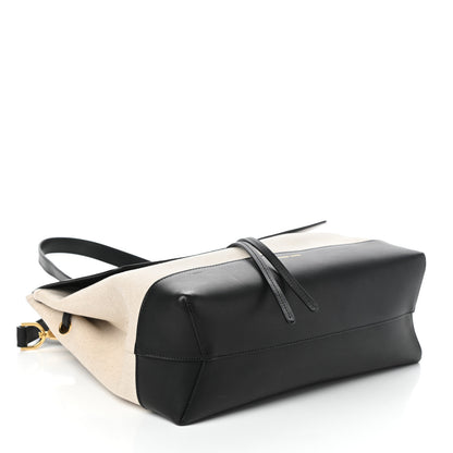 Mansur Gavriel Canvas Calfskin Lady Bag Creme Black 4 of 9