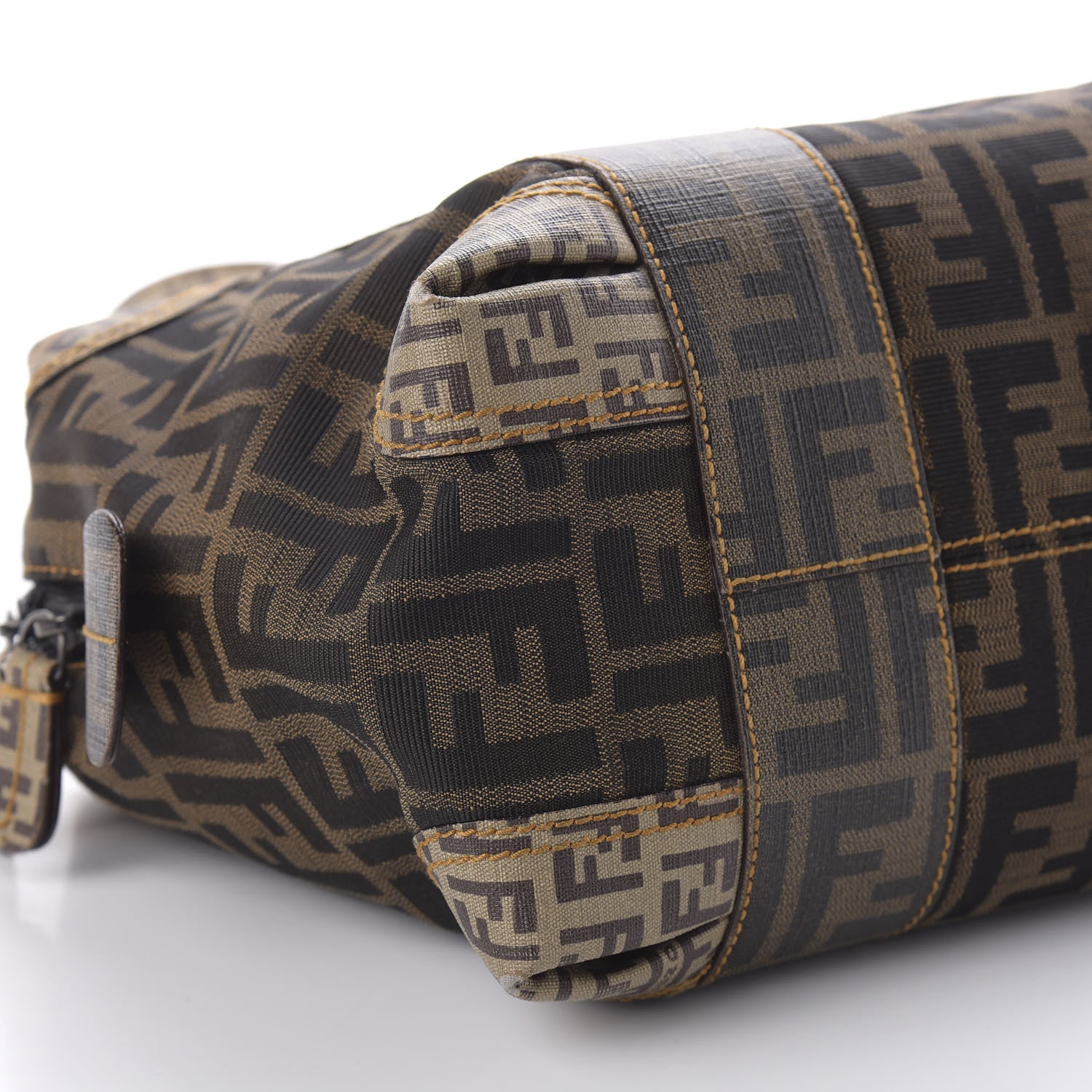 Fendi Zucca Zucchino Mixed Media Small B Mix Tote Tobacco 6 of 11