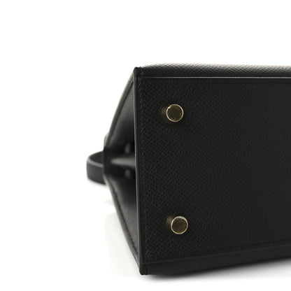 Hermes Epsom Kelly Sellier 25 Black 8 of 10